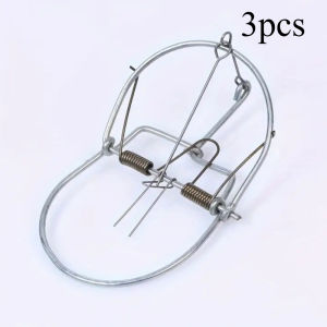 Heavy-Duty Stainless Steel Rat Trap Reusable Metal Spring Mouse Trap Mouse Home for Huntin