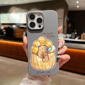 Cute Capybara PU Leather Case for Honor 400 200 Lite 400 Pro X6B X5B Plus X8B X8C X9C Smart Light Thin Retro Simple Shockproof Cover