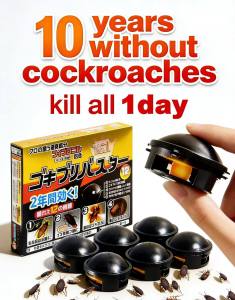 Kill All Cockroaches in 1 Day | 2-Year Long-Lasting Bait Station | 10 Years Roach-Free Home Protection