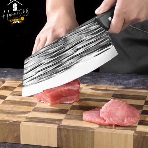 HOME1988🔪พร้อมส่ง💯 มีดปังตอ ชุดมีดปังตอ มีดปังตอสับกระดูก มีดแล่ เกรดพรีเมี่ยม มีดสแตนเลสคุณภาพดี มีดหั่นหมู