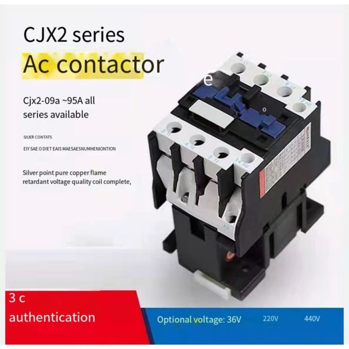 CJX2-1201 AC Contactor 24V 36V 48V 110V 220V 380V Coil Voltage