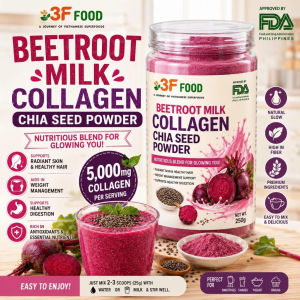 Beetroot Milk Collagen Chia Seed Powder 250g - Supports Skin Beauty Hydration & Daily Wellness
