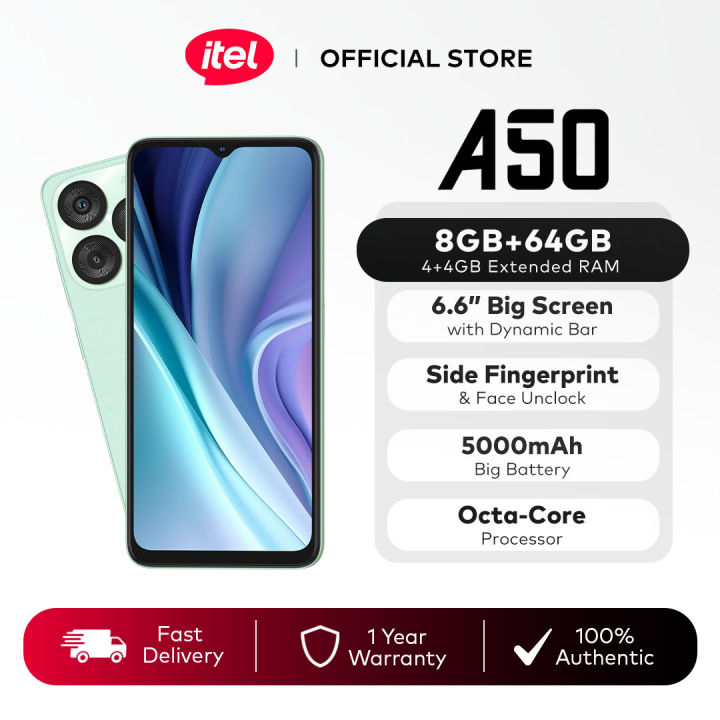 itel A50 RAM 8GB (4GB+4GB)+ROM 64GB Big Screen 5000mAh