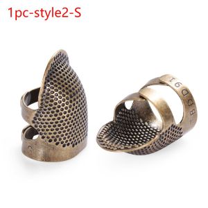NOBLELUX 1/10pcs Sewing Accessories Vintage Gold DIY Crafts Thimble Metal Antique Ring Finger Protector