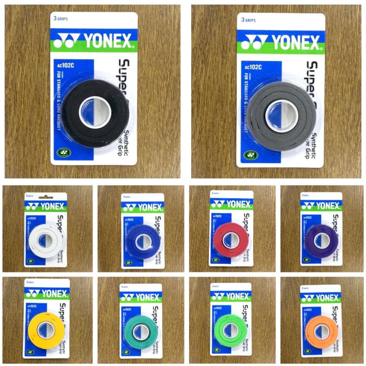NEW ARRIVAL Yonex Super Grap AC102C Synthetic Over Grip (3 Grips in 1