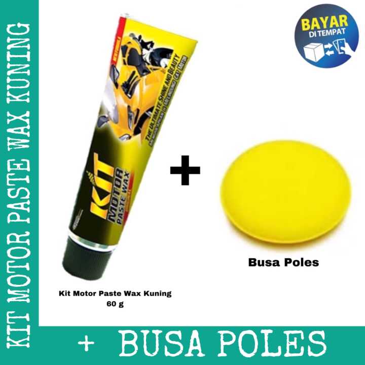 Paket Kit Rubbing Compound/Kit Paste Wax isi 60gr + Busa Poles