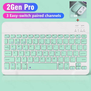 Bluetooth Nirkabel Mouse + Keyboard Mouse dengan USB Office Bluetooth Mini Keyboard untuk iPad Samsung Xiaomi OPPO Vivo iPhone Windows
