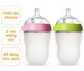 Bình sữa cho bé thương hiệu ComoTomo, Chất liệu Silicon mềm mại cao cấp, không BPA an toàn cho bé, dung tích 150ml 250ml. 