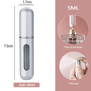 5ml Portable Mini Refillable Perfume Bottle with Spray Scent Pump Empty Cosmetic Containers Atomizer