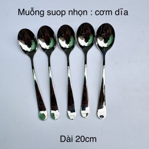 Muỗng suop nhọn inox 304 PHP20CM kích thước dài 20cm đường kính miệng 4cmx6cm độ  dày 2ly
