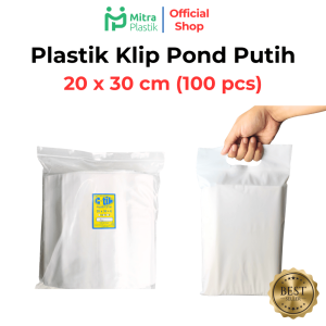 Plastik Klip Putih 20x30 (isi 100pcs) / Packing Baju Plong Pond Jinjing Kaos Seal Zip Lock Cetik