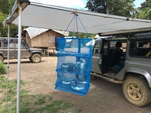 Hanging 3 Tiers Cutlery & Camping Kitchen Fold Down Drying Hang Rack Bird Cage for Expedition Camping Overland Use (SUV 4WD Travel) Road Trip Adventure Outing Camping Travel Fishing