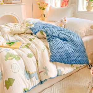 เกรด A สำหรับแม่และลูก ผ้านวมใยถั่ว หนาพิเศษ สีไม่ตกง่าย ละเอียดมาก ให้ความอบอุ่น เป็นมิตรกับผิว ผ้าห่ม ขนาด 150 x 200cm