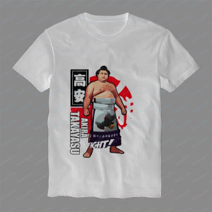 Akira Takayasu Sumo Wrestler T-Shirt Japanese Fighter Graphic Cool Retro Print Casual Cotton Tops Gift for Sumo Fans Harajuku