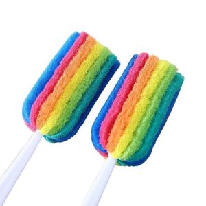 Cọ rửa bình sữa Cọ Rửa Ly CẦU VòNG DỤNG CỤ CÂY CỌ RỬA LY CỐC CHÉN UỐNG NƯỚC BÌNH SỮA TIỆN DỤNG 7 MÀU Tramanhshop