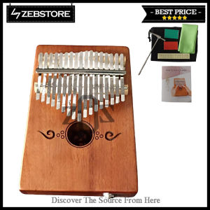 Kalimba Elektrik Electric Paladin K17EF Wood Mahogany Mbira 17 Keys Kunci Set