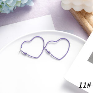 【COD】Purple Collection Heart Flower Crystal Grapes C-hoops Earrings Dangle Drop Studs Korean Outfits For Lady Teen Girls Fashion Jewelry Accessories