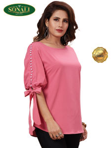 Sonali Premier Collection of Ladies Top Black / Pink Kurti Wanita Indian Baju Indian Ladies Top - Q1849A / Q1849B / Q1401A / Q1401B