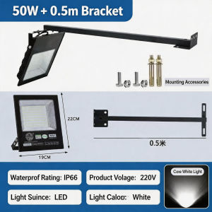 LED Flood Light 300W Outdoor White Spotlight IP66 Signage Billboard Lamp w/100cm Bracket