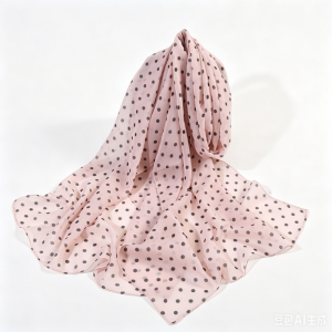 GAOSU Transparent Polka Dots Printed Scarf Breathable Thin Chiffon Sun Protection Shawl Elegant Boho Long Beach Silk Scarf Summer Season