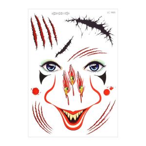 Halloween Disposable Tattoo Sticker Scary Spider Scar Waterproof Sticker for Halloween Party Decor