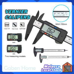Electronic Vernier Calipers 150mm 6inch Measuring Ruler Jewelry Wood Table Carbon Fiber Household Ruler Gauge Vernier Micrometer Tools | Gaben Home