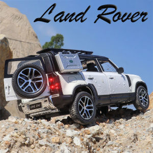 RUM 1:24 Scale Land Rover Defender Light & Sound effect diecast car Toys for Boys baby toys birthday gift car toys kids toys car model model collection