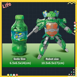 Childrens creative deformation soda warrior robot toy boys and girls creative birthday gift Christmas gift