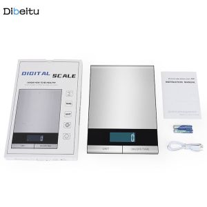 Timbangan Dapur Digital Multifungsi Stainless Steel 304 Kapasitas 5Kg dengan USB Charger & Baterai
