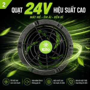 2 Quạt Lẻ KITO 24V Cho Áo Điều Hòa KITO Quạt Không Chổi Than Gió Siêu Mạnh Phụ Kiện Áo Điều Hòa Bảo Hành 1 Đổi 1