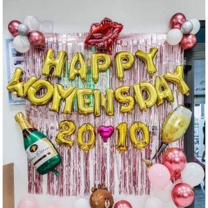 Set Bong Bóng trang trí tiệc Quốc tế phụ nữ 8/3 và 20/10 đẹp đủ đồ dễ làm tặng kèm Bơm Băng Dính Đủ Đồ Phụ Kiện