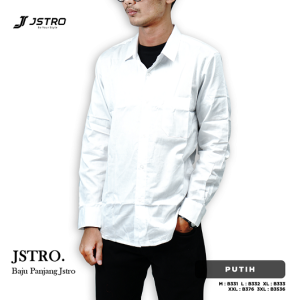 Jstro Kemeja Panjang Komb Putih Polos
