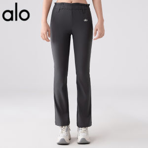 Al0-yoga Cross-Border New Arrival Yoga Trousers for Women Slightly Flared Slim Look Running High Top Sports Gym Casual Yoga Pants Outerwear-ALO