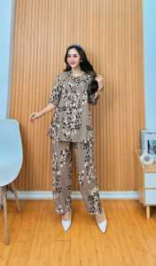 One set setelan wanita fuji sakira ld 110cm muat bb 40kg sampai 75kg lengan 7/8cm pakaian wanita terbaru bisa bayar ditempat cod