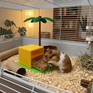 YITAQI Wear-resistant Hamster Foraging Toys Bite Resistant Puzzle Toy Hamster Food Box Creative Decorative Small Pet Feeder Small Pet Birds