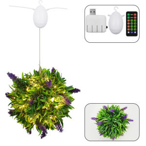 New USB Rotating Flower Ball Lamp LED Christmas Holiday Luminous Ball Home Room Decoration Small Colored Lights