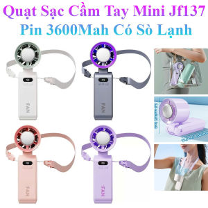 Quạt Cầm Tay Sò Lạnh Jf137 Màn Hình Led Sạc Type-C