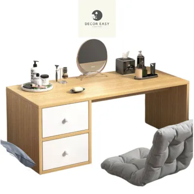 Bàn Trang Điểm Ngồi Bệt Có Ngăn Kéo - Bàn Làm Việc Ngồi Bệt Gỗ MDF Phủ Melamine Cao Cấp