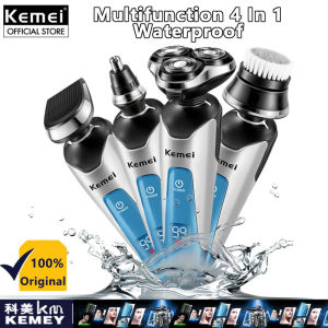 Máy cạo râu chính hãng KM-5390 Kemei cho nam Máy Tỉa Lông Mũi dụng cụ cắt cá nhân sạc Dao cạo điện cạo râu 4 trong 1