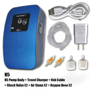 Huike AC DC Rechargeable Air Pump H3/H5 30 Hours With Lithium Battery 1.5L/M/3L/M For Aquarium