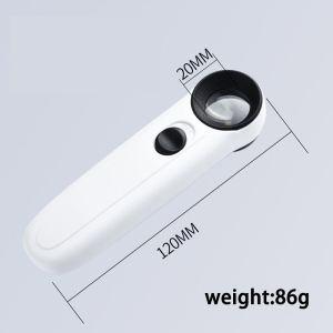 40X Kaca Pembesar Magnifier Glass Plus Lamp Sunshine Mg6b-1b