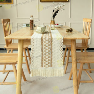 Table Runner Taplak Meja Panjang Bahan Premium Rajut Style