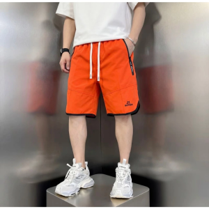 Biztree Plain Casual Drawstring Breathable Shorts 666 Quick Drying Sport shorts for men with zippered pocket