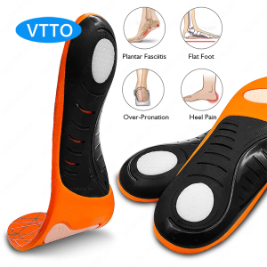 VTTO 1Pair Orthopedic Insoles Feet Gel Shock Absorption Breathable Health Sole Pad Sport Arch Support Feet Pain Care Insole