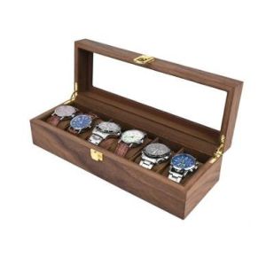 12 Grids Wooden Watch Box Fashion Retro Watch Storage Watch Holder Box Watch Display Box Watches Organizer Portable