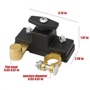 Công tắc ngắt kết nối bình ắc quy 12V 24V cho xe hơi xe máy kiểu cầu dao chất liệu hợp kim thép mạ đồng chất lượng cao