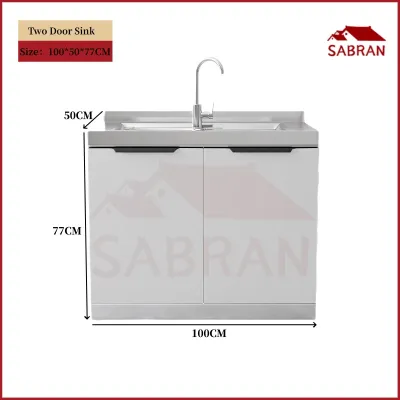 SABRAN Stainless Steel Kitchen Cabinet Full Set With Sink Drawers Storage Cabinet Gas Stove Cabinet