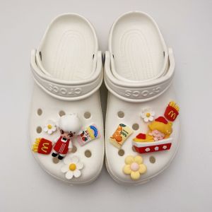 Crocs jibbitz quyến rũ Giày phụ kiện tự làm 3D dễ thương không gian Thỏ màu hồng Kỳ Lân thiết lập có thể tháo rời khóa giày cho CROCS