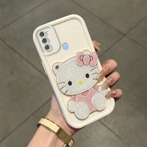 PBZZ Case for SAMSUNG a11 phone casing Softcase Silicone shockproof Cover new design aesthetic cute pink cat mirror with holder for girl JTMJZJ2