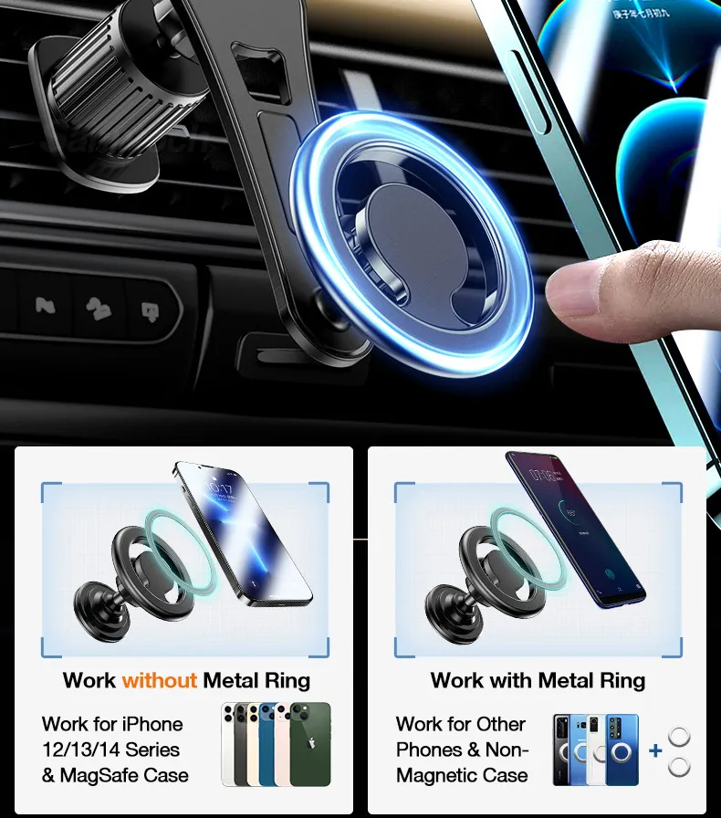 Sanptoch Magnetic Car Phone Holder Compatible With MagSafe Case